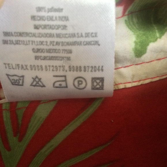 Rima XL Hawaiian Oversized Orchid Palm Tress Party Short Sleeve Button Up Shirt - Picture 4 of 9